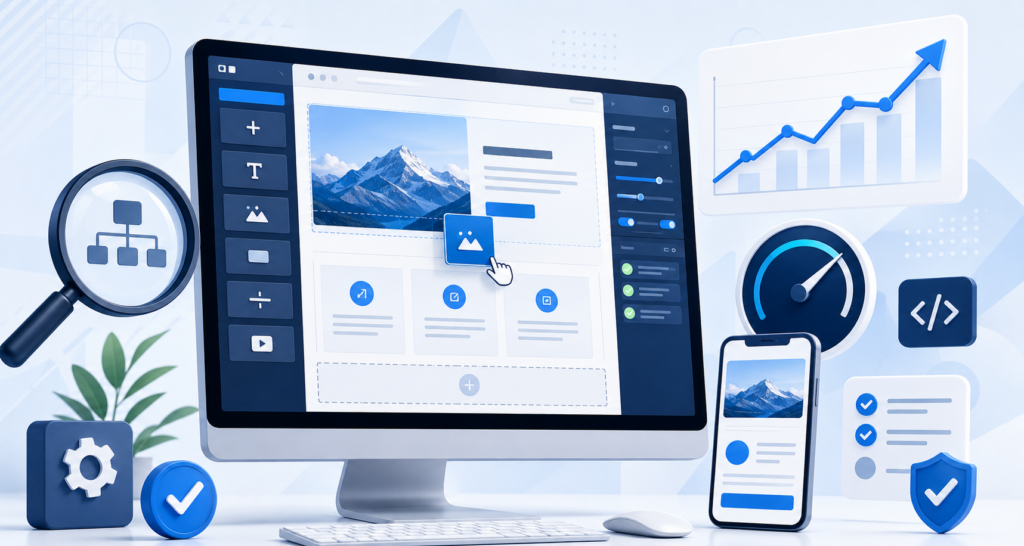 SEO-optimering af en hjemmeside bygget med Elementor